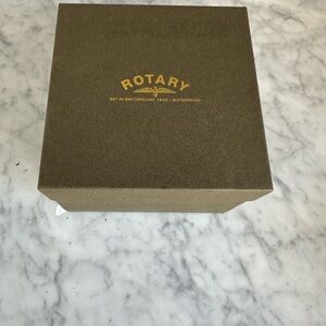Rotary Watches Box in Brown and Gold